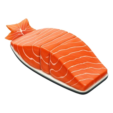 Make salmon meat iPhone emoji style sticker