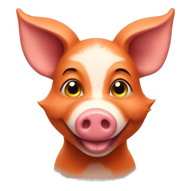 Foxy pig sticker