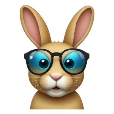Un lapin avec des lunettes sticker