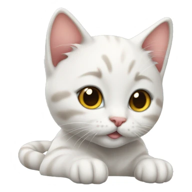 photorealistic kitten with heart sticker