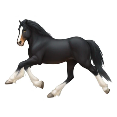 Running Black Clydesdale  sticker
