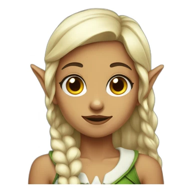 Indifferent elf girl sticker