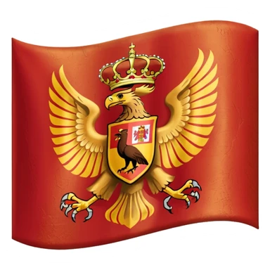 Bandera de españa tricolor actual con un águila marrón en el escudo sticker