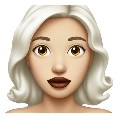 Lipstick Face covered in milk liquid sticker