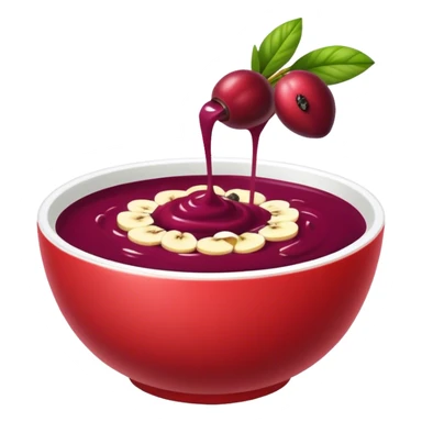 Red açai bowl  sticker