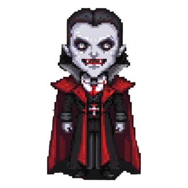 Classic Dracula vampire with widow's peak sticker