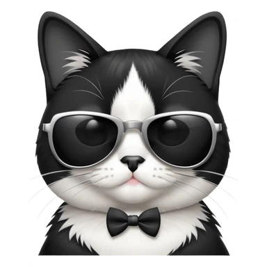 tuxedo cat wearing sunglasses  sticker