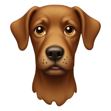 Dog with poop head  sticker