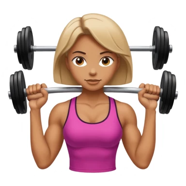 donna che solleva pesi sticker