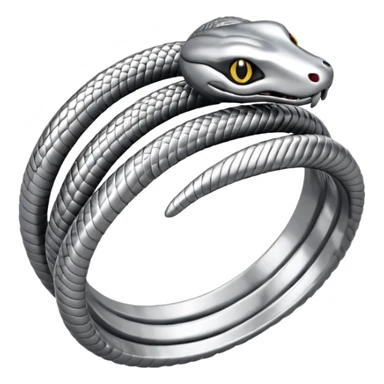 Snake silver ring sticker