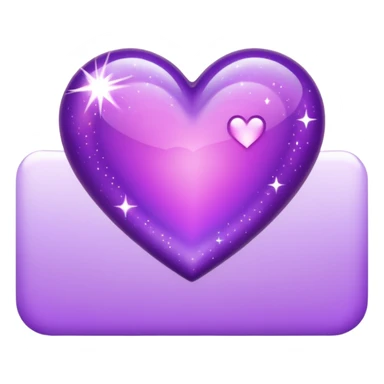 Sparkles Purple Heart  sticker