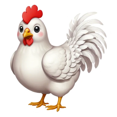 Chicken with heart eyes  sticker