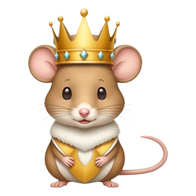 mouse wearing crown sticker