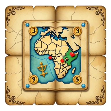 tarot card with a map on it sticker