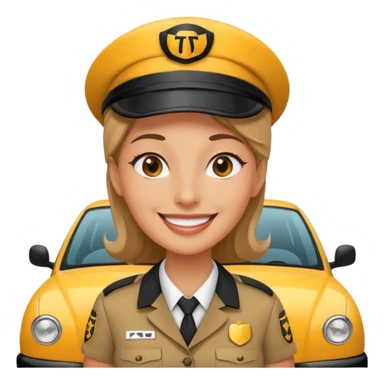 woman taxi driver sticker