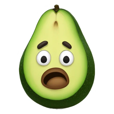 Un aguacate con cara sticker