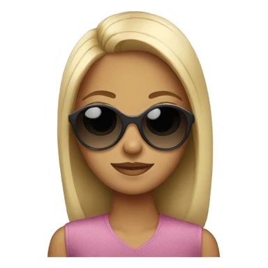 girl with sunglasses sticker