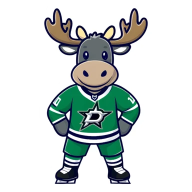 Dallas Stars Moose  sticker