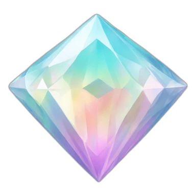 Pastel Pearly Iridescent Diamond Crystal sticker