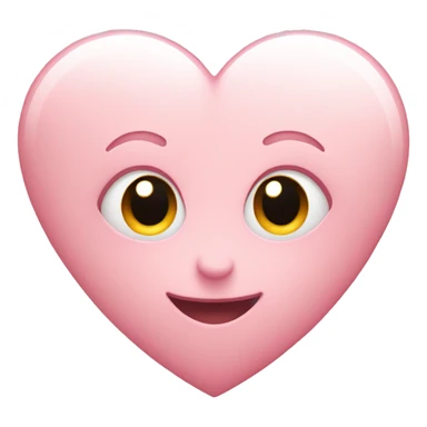light pink heart that matches the other apple emojis sticker
