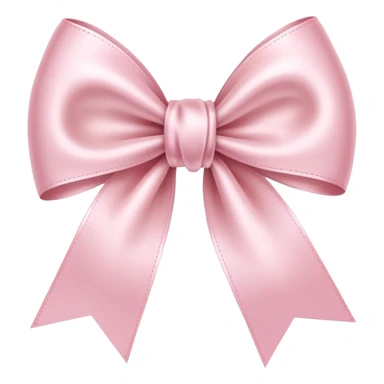 light pink ribbon bow sticker