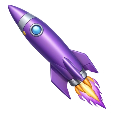 purple rocket sticker