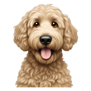 Black golden doodle  sticker