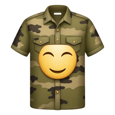 Khaki camo shirt sticker