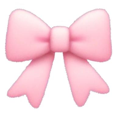 Light pink fuzzy bow sticker