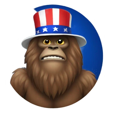 Patriotic Sasquatch  sticker