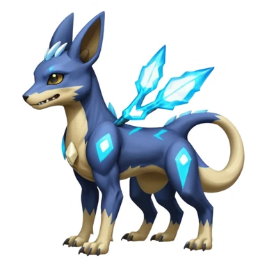 Manectric-Electrike-Lucio-Cubone-Umbreon-Marowak-Draco-Fakémon-hybrid-creature (full body), 4 legs sticker