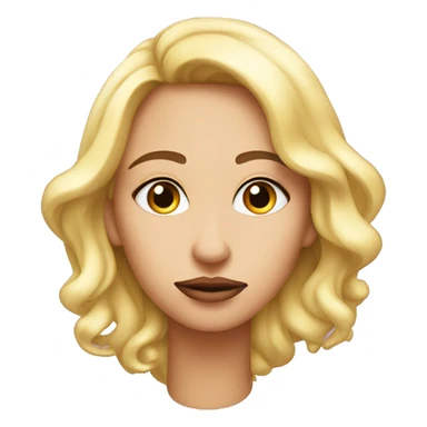 coquette pensive face sticker