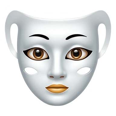 a sheet of white mask pack for face skincare beauty, transpalent holes on eyes and mouth, no real eyes and mouth sticker