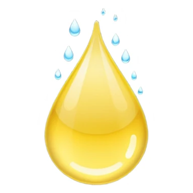 Yellow Drop of Water with no eyes, nose, mouth  sticker