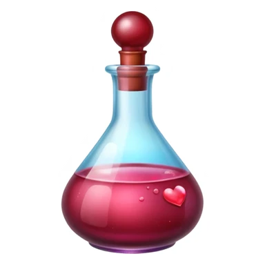 burgundy red love potion sticker