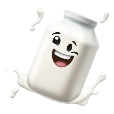 A gallon of milk running away sticker