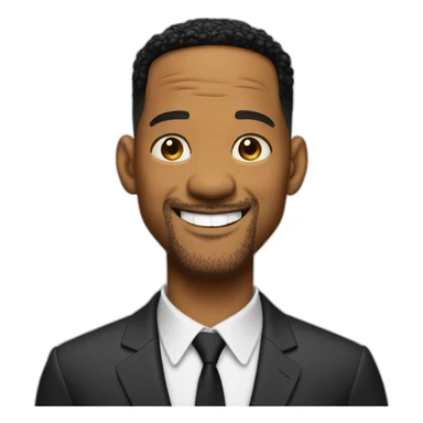 Will smith with a big smile sticker