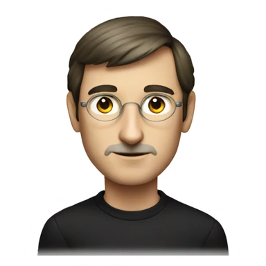 iconic portrait of a young steve jobs sticker