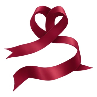 claret red ribbon sticker