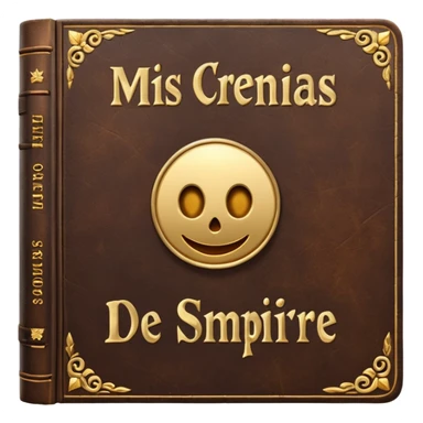 a book with the name "mis crencias de siempre" sticker