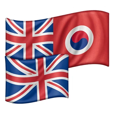 Half england half south Korea flag sticker