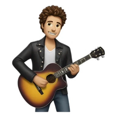 Edward au main d’argent jouant de la guitare sticker