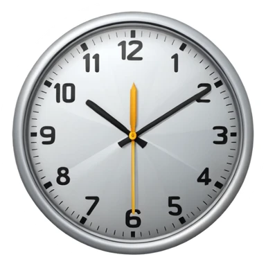 clock showing 7 am sticker