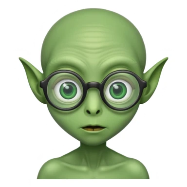 alien with specs sticker