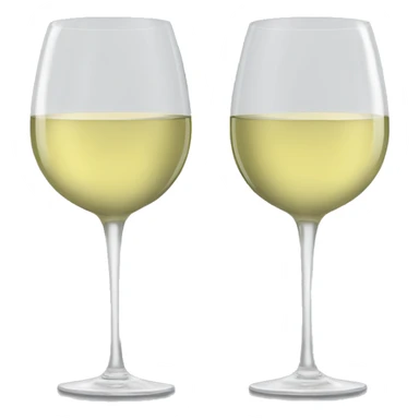 two white wine glasses clincking  sticker