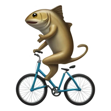 Catfish riding a unicycle  sticker