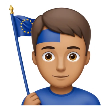european union enthusiast with flag man sticker