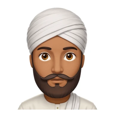 arab person with turban and beard, confident CEO expression sticker