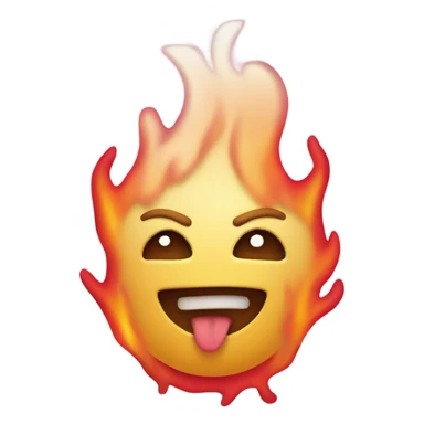Lovey emoji with heart eyes and flames around it  sticker
