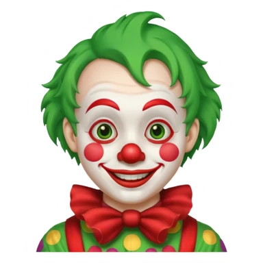 clown with green hair sticker